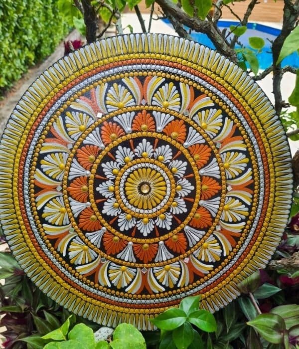Mandala Branca Amarela