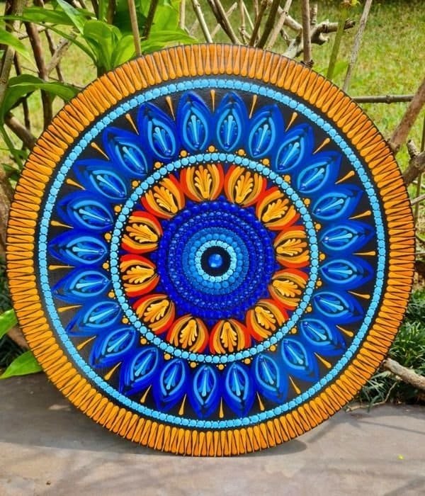 Mandala Azul e Amarela