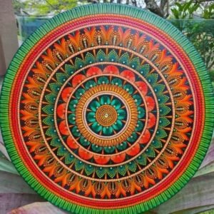 Mandala Verde e Laranja